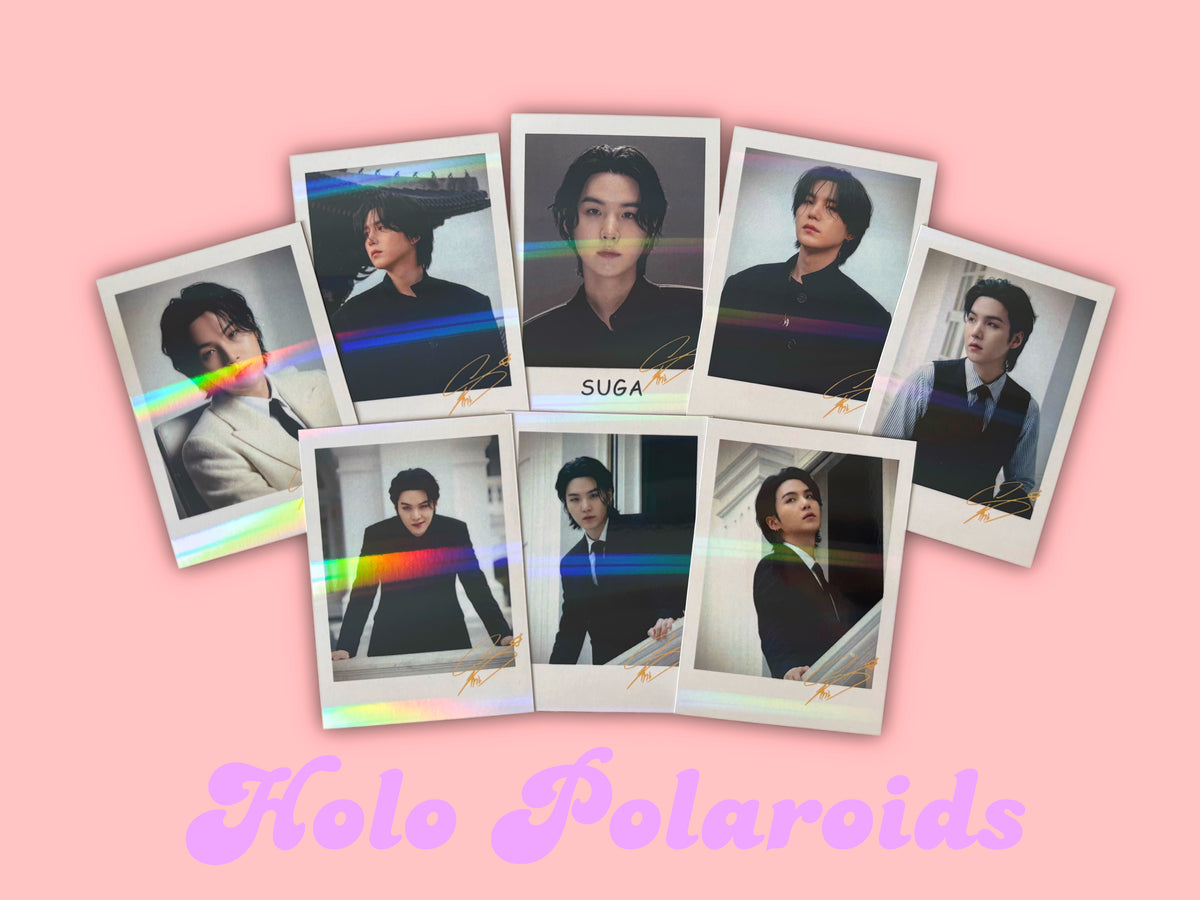 BTS Suga - Polaroids holográficas
