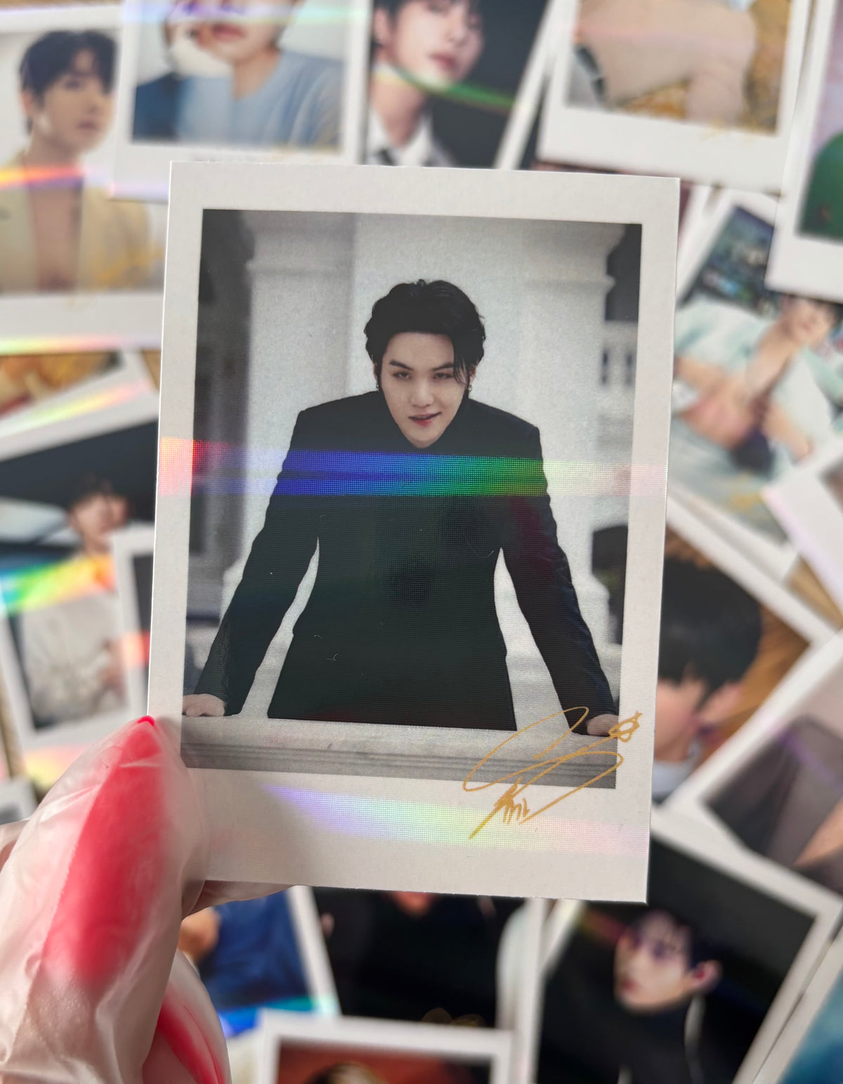 BTS Suga - Polaroids holográficas