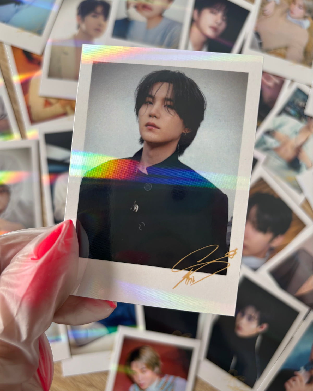 BTS Suga - Polaroids holográficas