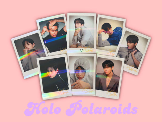BTS Taehyung - Polaroids holographiques