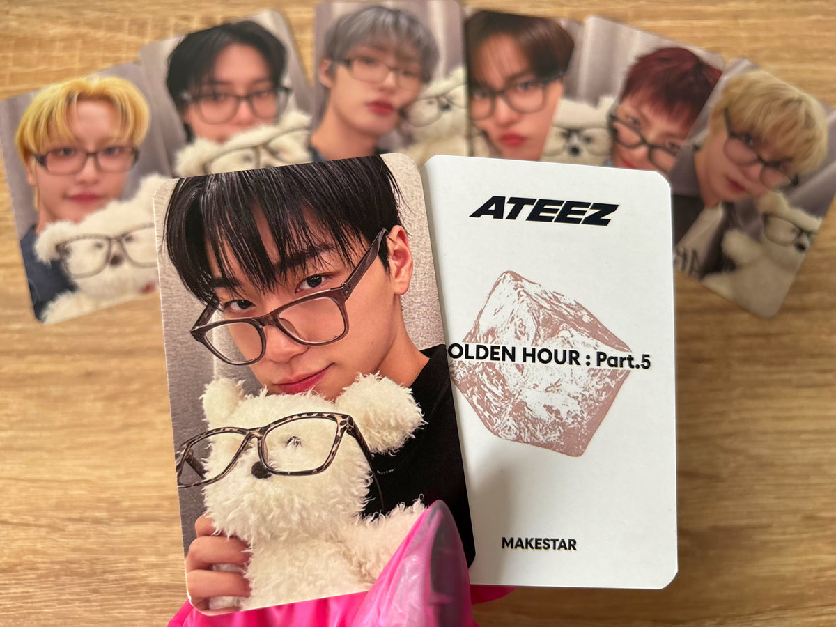 ATEEZ - Golden Hour Pt 5 Luckydraw Puppy and Pin Vers [photocards]