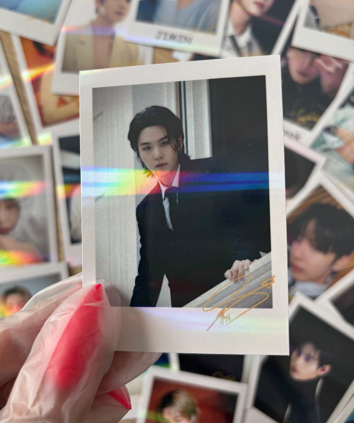BTS Suga - Polaroids holográficas